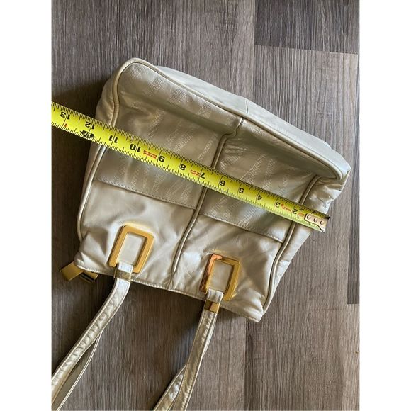 Dawli 100% Leather Cream Gold Hardware Snakeskin Shoulder Bag Purse - Picture 5 of 15